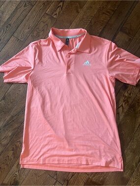 adidas Men’s Coral Polo Shirt - Light Pink